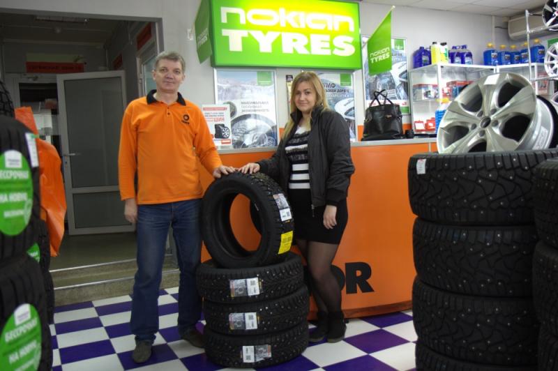 Официальное вручение шин победителю розыгрыша!