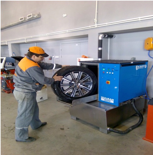 Мойка для колёс в шинных центрах VIANOR